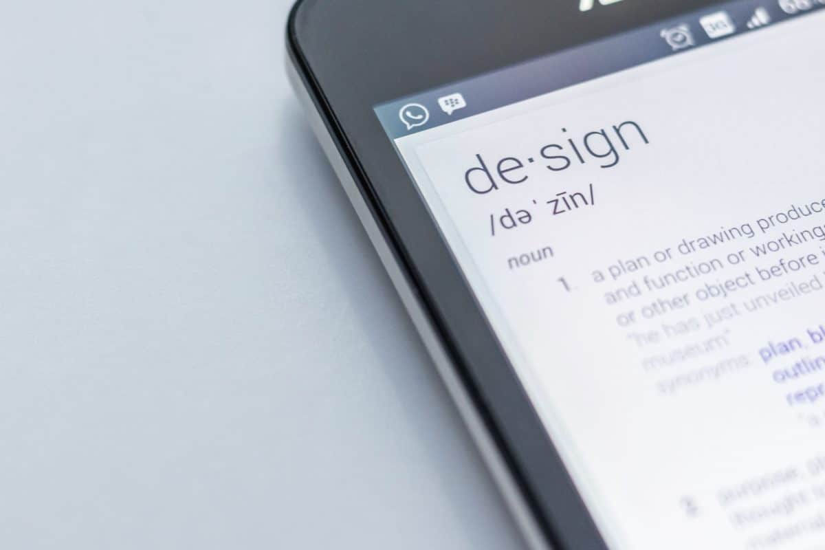 Design definition on an iphone