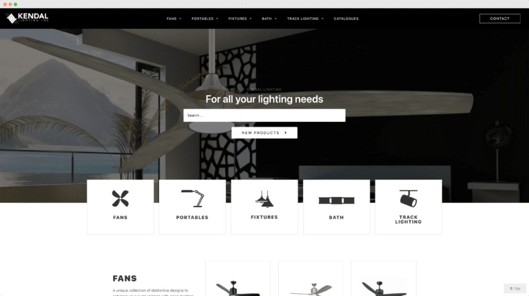 Kendal Lighting Website Design