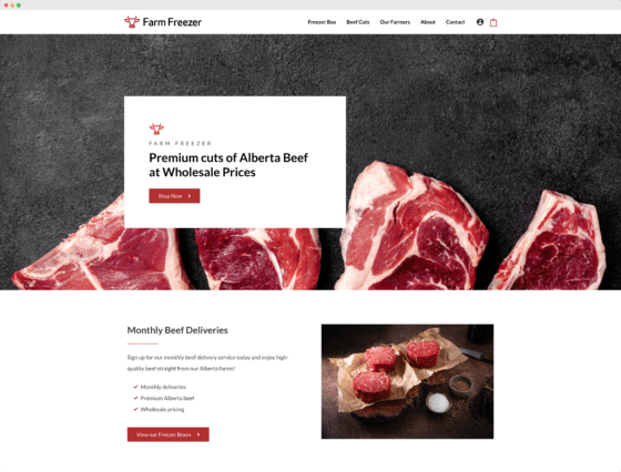 Farm Freezer Website Design