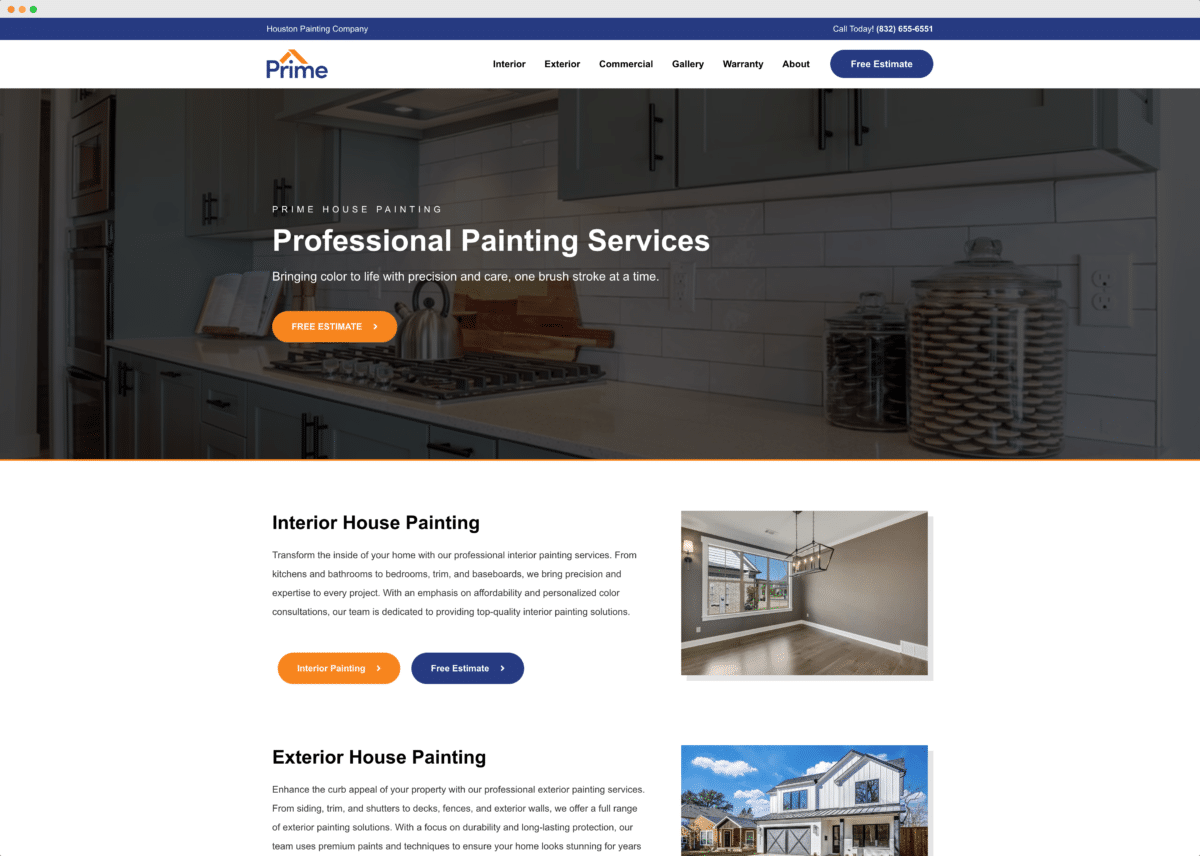 Prime House Painting Website