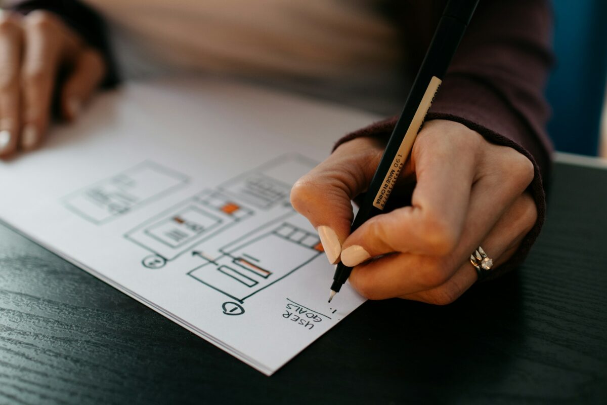 Web Design Sketching Wire Framing Hand