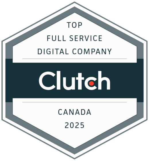 Clutch 2025 top digital company Canada badge