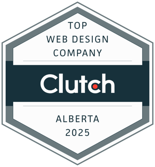 Clutch Top Web Design Company Alberta 2025 badge