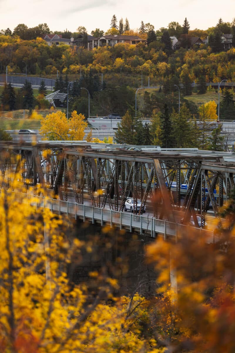 Edmonton low level bridge in fall