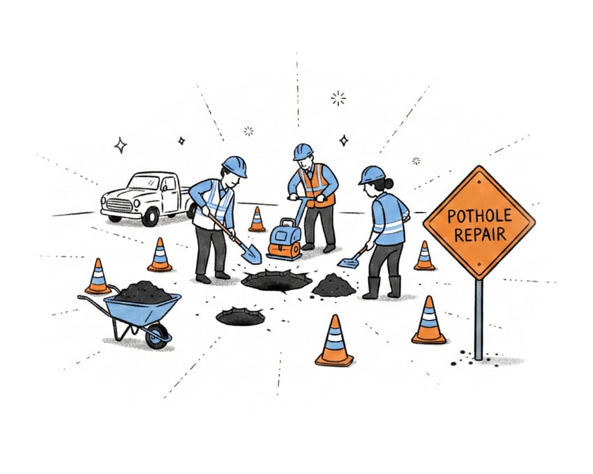 Edmonton pothole repair graphic